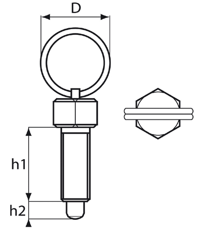 Index Plunger - with lift ring