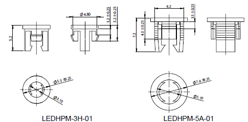 LED Holder; Panel Mount